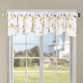 Serenta Embroidery Red Gold Spring Flower Valance