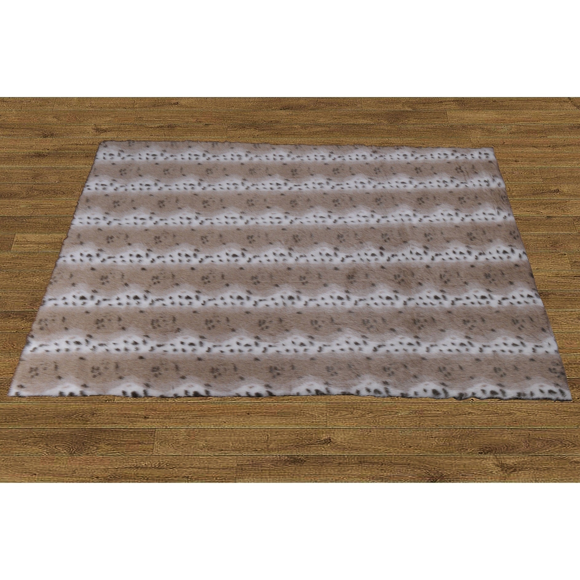 Serenta Fauxfur Rug With Slip Stopping Pad 5 X 7
