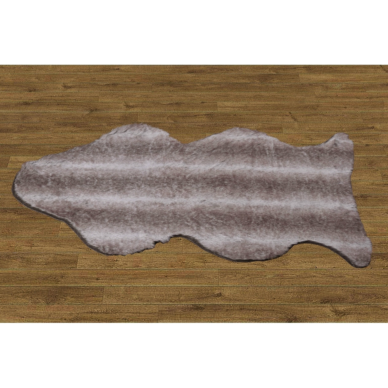 Serenta Fauxfur Rug Sheepskin Shape Pelt Rug With Slip Stopping Pad