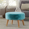 Serenta Heavy Fauxfur Oval Ottoman
