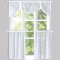 Serenta Kitchen Curtain 3 Pieces Set Rod Pocket Tier Pair Valance