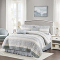 Serenta Marchesa Printed Microfiber Quilt 6Pcs Set With Bedskirt