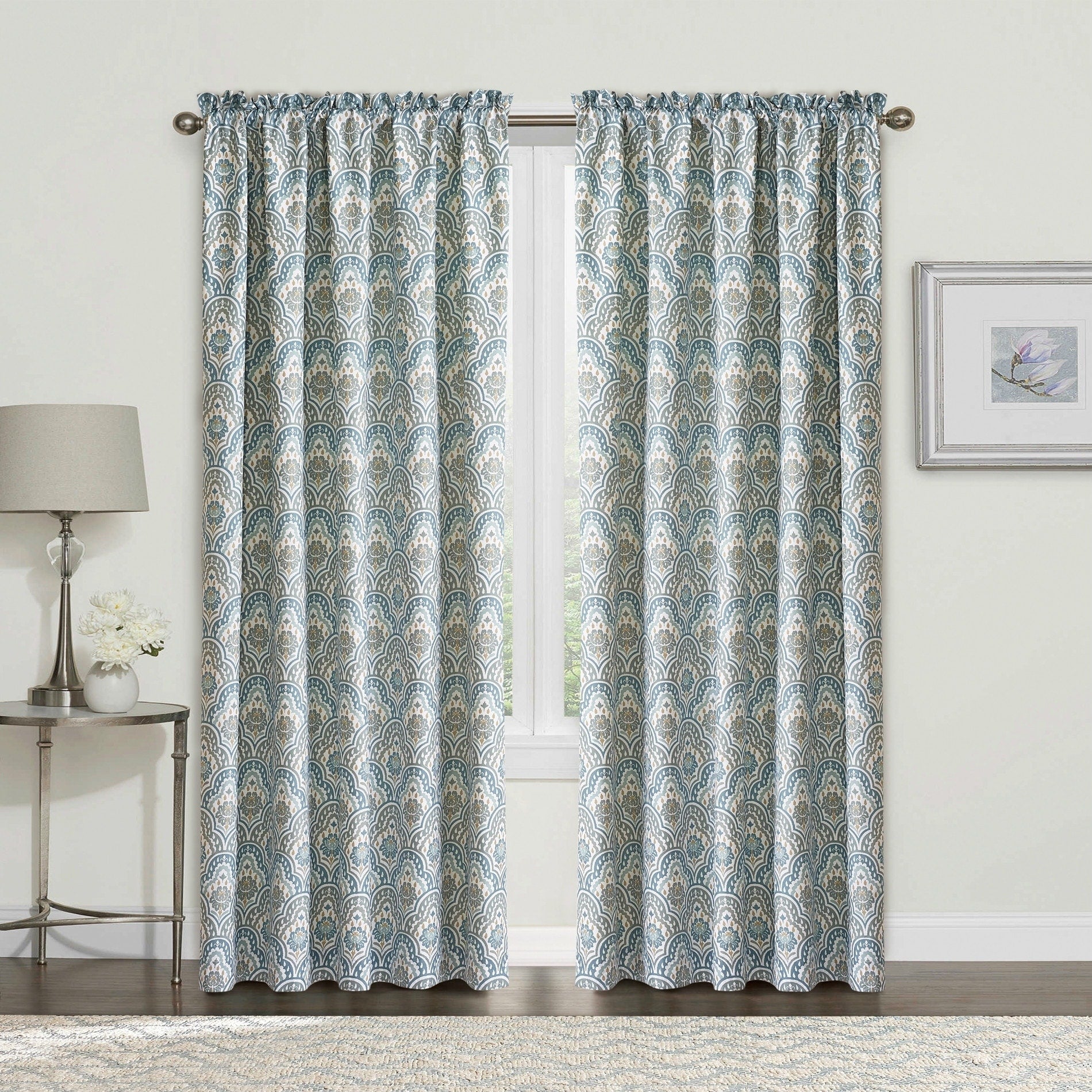 Serenta Mini Tivoli Printed 2 Piece Curtain Set 60 X 84