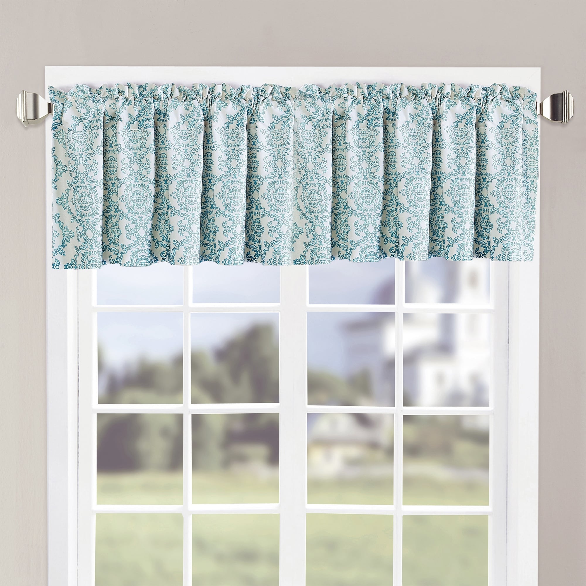 Serenta Mystic Valance Set Teal Turquoise 60 X 18 60 X 18