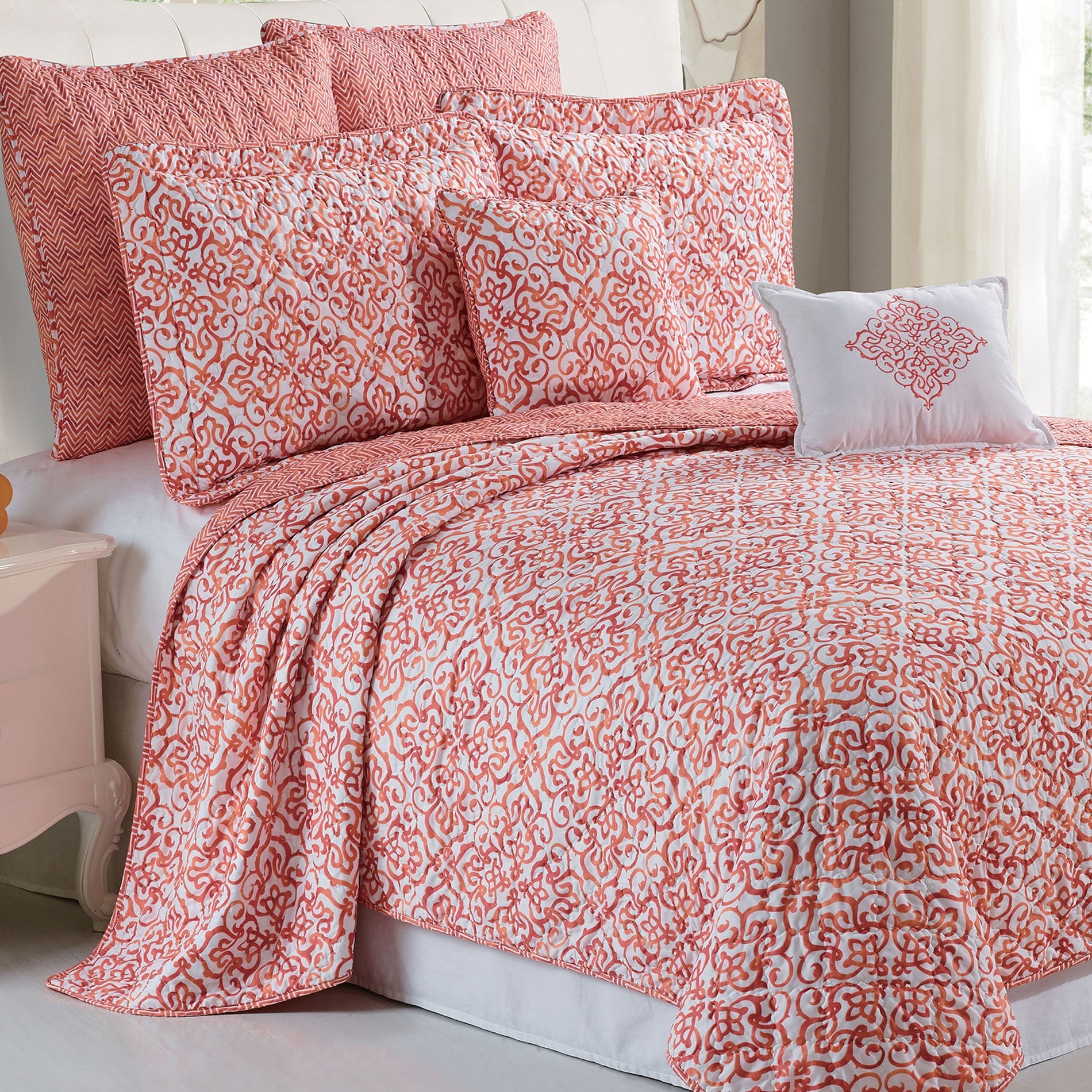 Serenta Revington Printed Microfiber 7 Piece Quilt Set