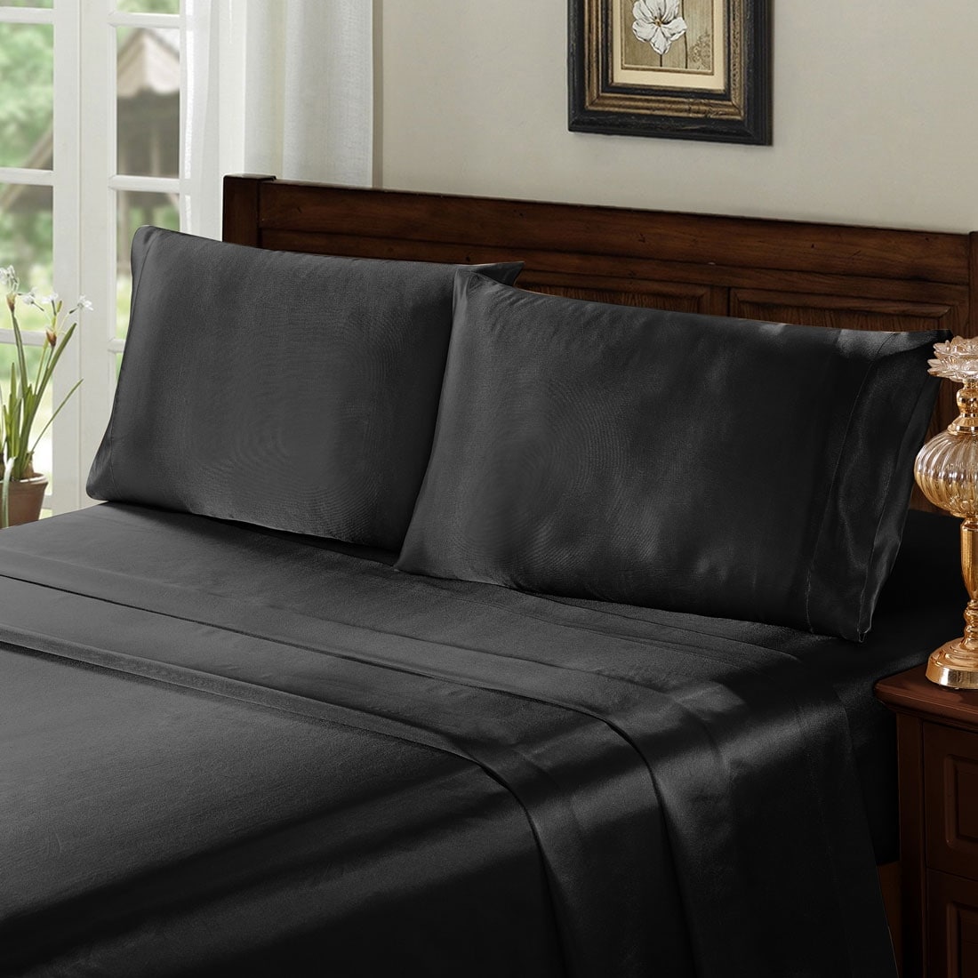Porch Den Remembrance Satin 4 Piece Sheet Set