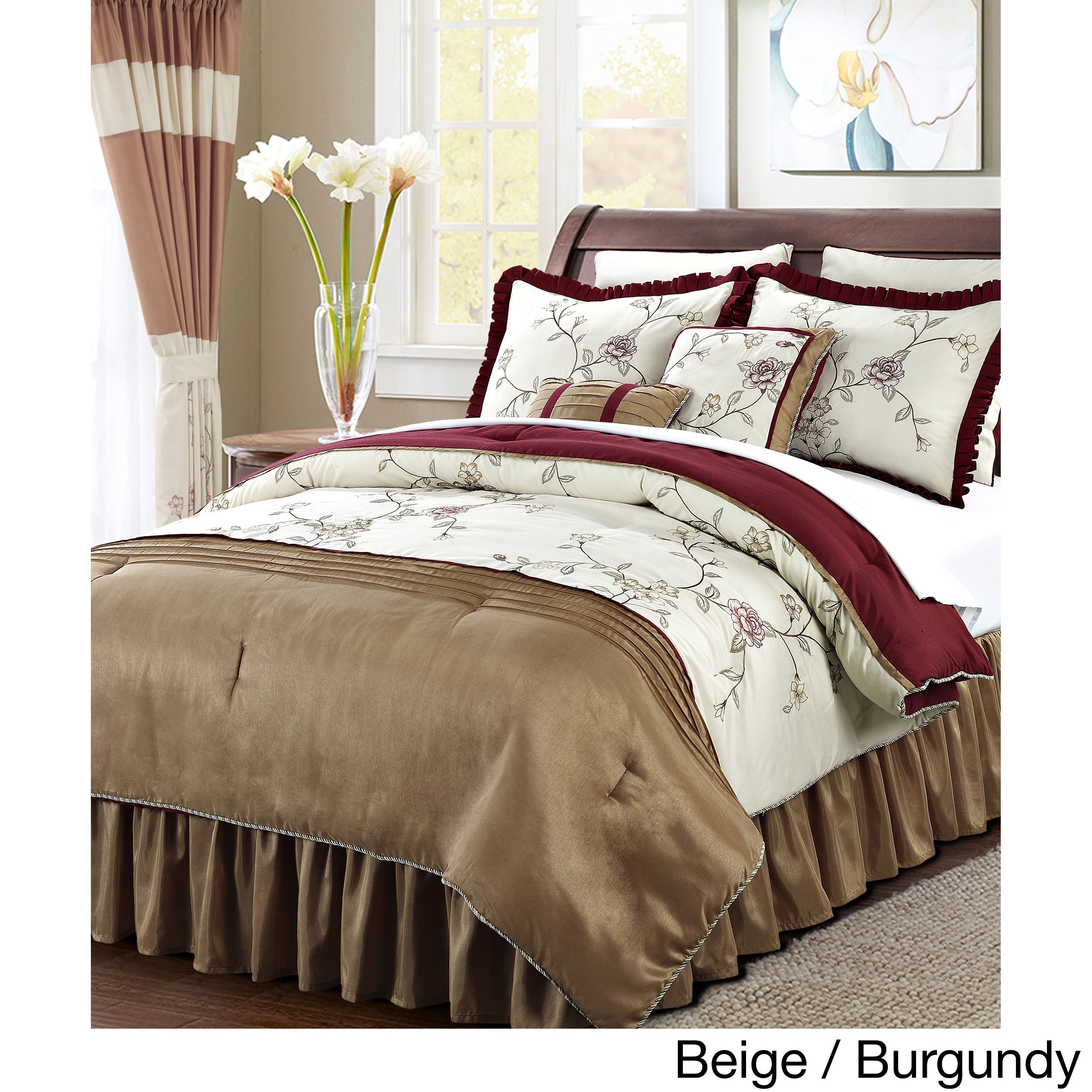 Serenta Terrace Embroidered 12 Piece Comforter Set