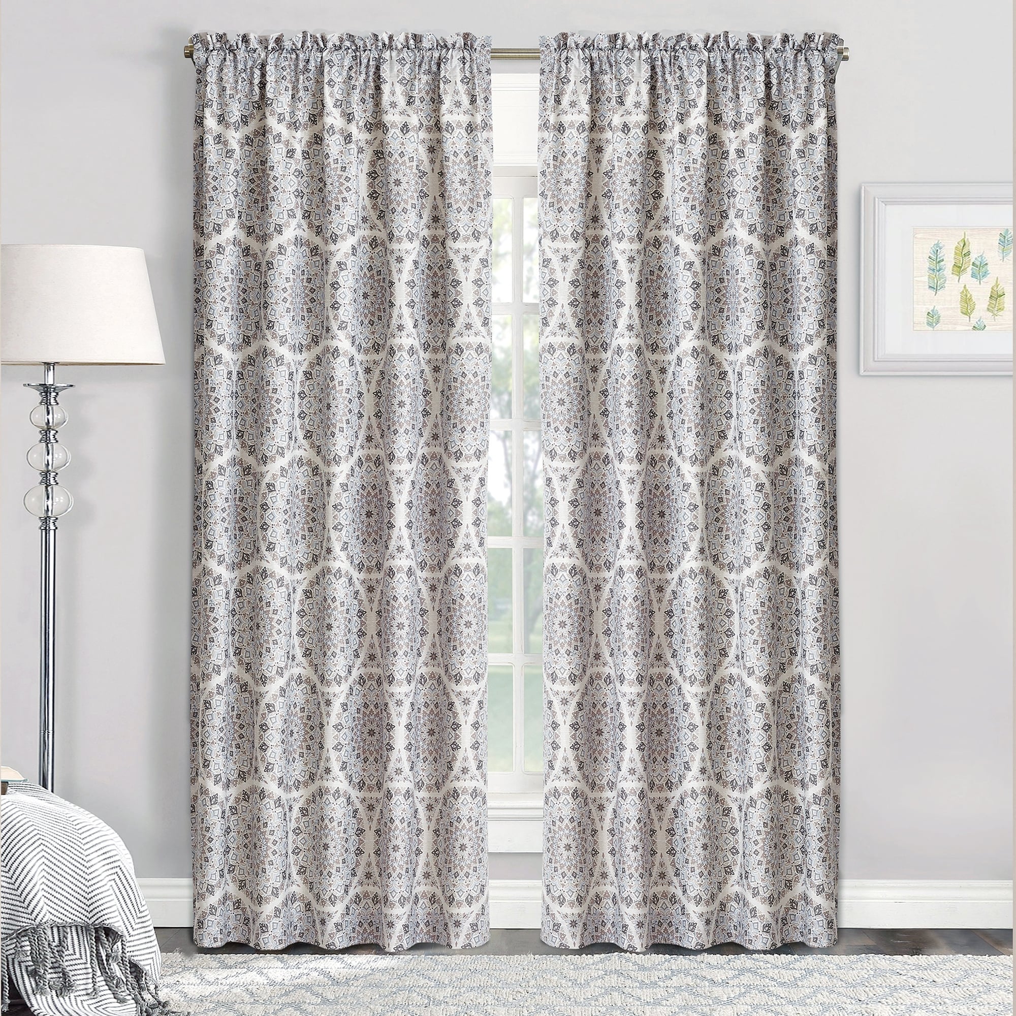 Serenta Tribal Medallion Printed 2 Piece Curtain Set 60 X 84