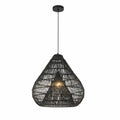 Serina 1 Light Wicker Outdoor Pendant Light Coastal Boho Dome Handwoven