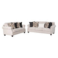 Serra Sofa 5 Accent Throw Pillows Soft Greige Polyester 87 Inch