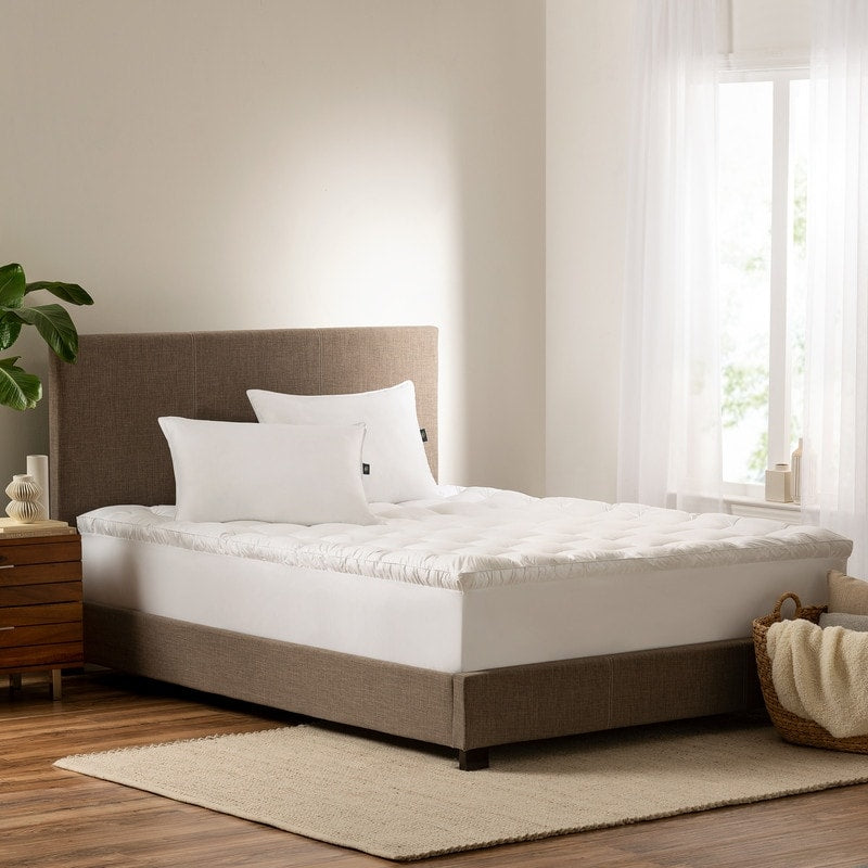 Serta Down Illusion Pillowtop Mattress Topper White