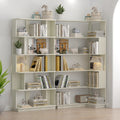 Set Of 2 Display Shelf 90Cm Space Saving Corner Bookshelf 80Cm Bookcase Extendable Free Combination