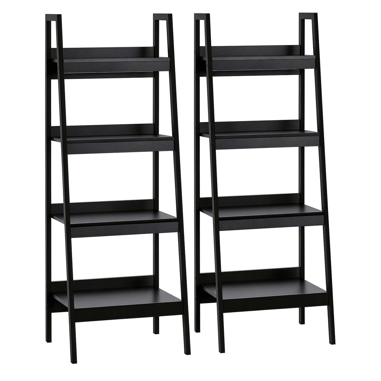 Set Of 2 Flower Plant Stand 4 Tier Ladder Shelf Bookcase Multi Use Display Rack Storage Shelving Unit Display Stand
