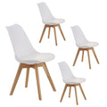 Set Of 4 Dining Chairs Medieval Modern Style Dining Chairs For Kitchen And Dining Room With Wooden Legs