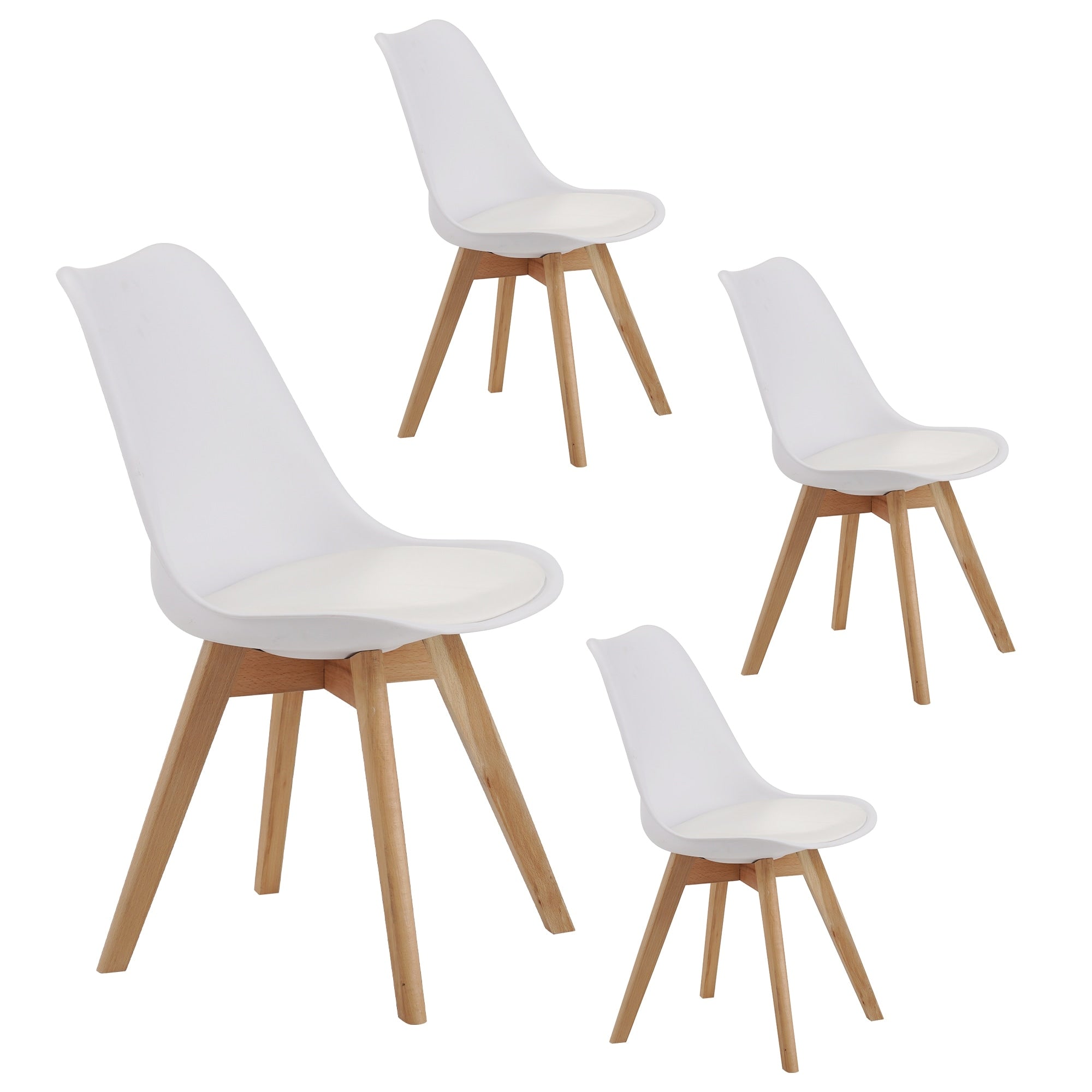 Set Of 4 Dining Chairs Medieval Modern Style Dining Chairs For Kitchen And Dining Room With Wooden Legs