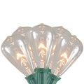 10 Clear Edison Style Glass Christmas Lights 9 Ft Green Wire
