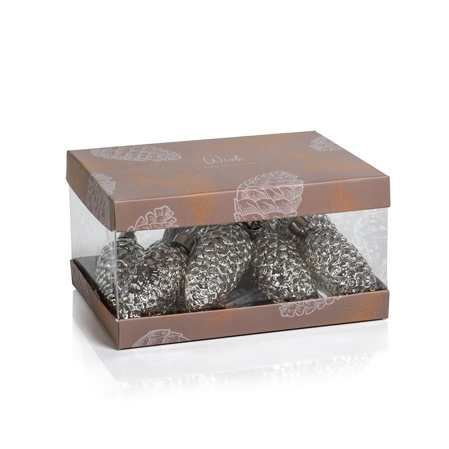Set Of 10 Pine Cone Led String Of Lights