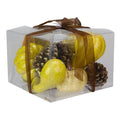 Set Of 12 Crackled And Glittered Fall Pumpkin Gourd Berry Pine Cone Decoration Set N A