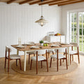 Set Of 2 4 6 8 Linen Upholstered Solid Wooden Dining Chairs For Kitchen