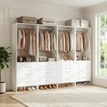 Set Of 2 4 Closet Organizer System With Wood Drawers