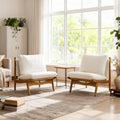 Set Of 2 Armchairs Lounge Chair With Wood Frame Rustic Accent Chair Leisure Chair Reading Chair Side Chair
