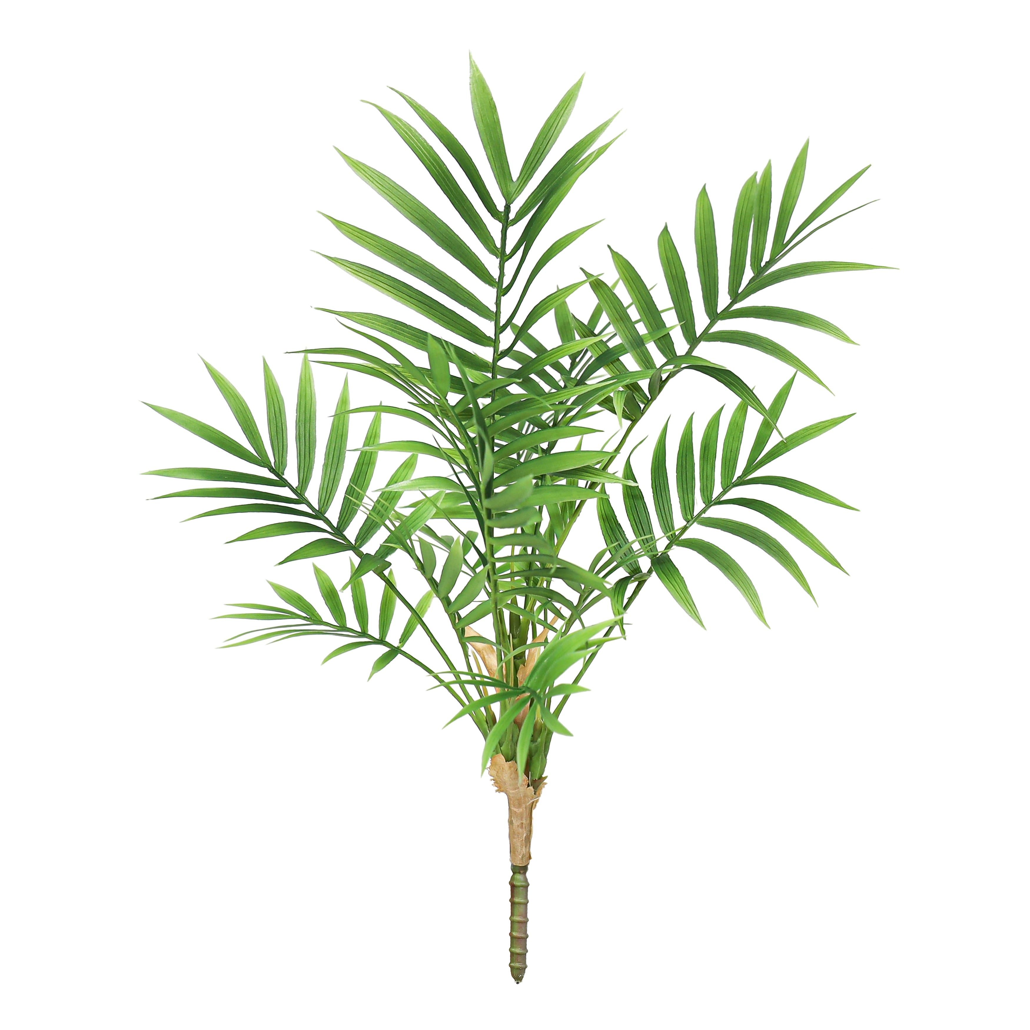 Set Of 2 Artificial Palm Leaf Stem Plant Greenery Foliage Bush 16In 16 L X 10 W X 10 Dp