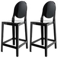 2Xhome Set Of 2 Clear Modern 30 Seat Bar Stool Counter Height With Back Plastic Chairs For Home Restaurant Office