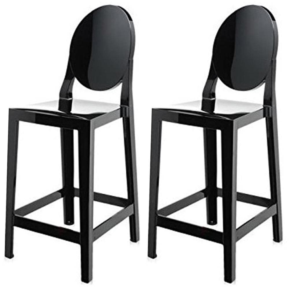 2Xhome Set Of 2 Clear Modern 30 Seat Bar Stool Counter Height With Back Plastic Chairs For Home Restaurant Office