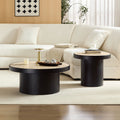 Set Of 2 Coffee Table Round Center Table Tea Table Side Table Sofa Table Accent Table For Living Room