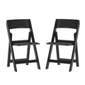Set Of 2 Commercial Resin Folding Event Chairs With Removable Padded Seats 17.5 W X 18.25 D X 31.25 H