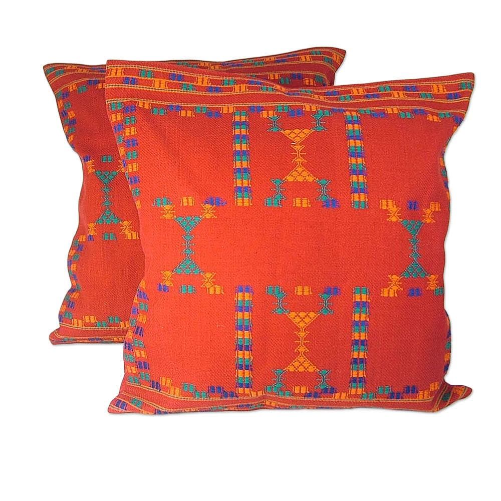 Handmade Set Of 2 Cotton Sequences Cushion Covers India