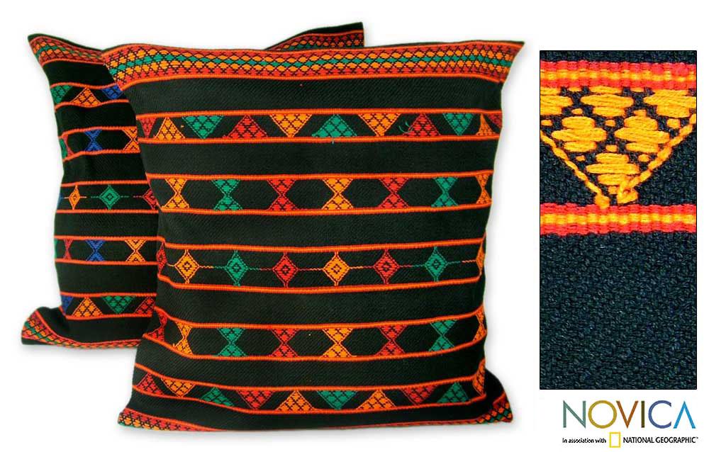 Set Of 2 Cotton Summer Jazz Cushion Covers India