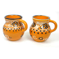 Handmade Mango Encantada Pottery Beaker Cups Set Of 2 Mexico