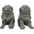 Set Of 2 Handmade Sitting 9 Inch Foo Dog Statues China