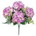 Set Of 2 Lavender Purple Artificial Hydrangea Flower Stem Bush Bouquet 19In 19 L X 12 W X 12 Dp