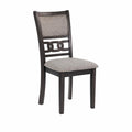 Set Of 2 Modern Dining Chairs Upholstered Fabric Seat Solid Wood Frame Space Saving Side Chairs For Small Dining Room