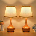 Set Of 2 Modern Farmhouse 17 Dimmable Table Lamps Bulb Included