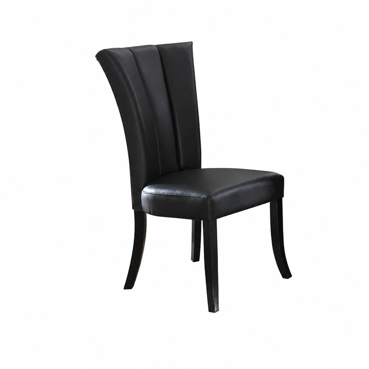 Set Of 2 Modern Faux Leather Dining Chairs With Pine And Mdf Frame Comfortable High Back Perfect For Dining Rooms And Offices