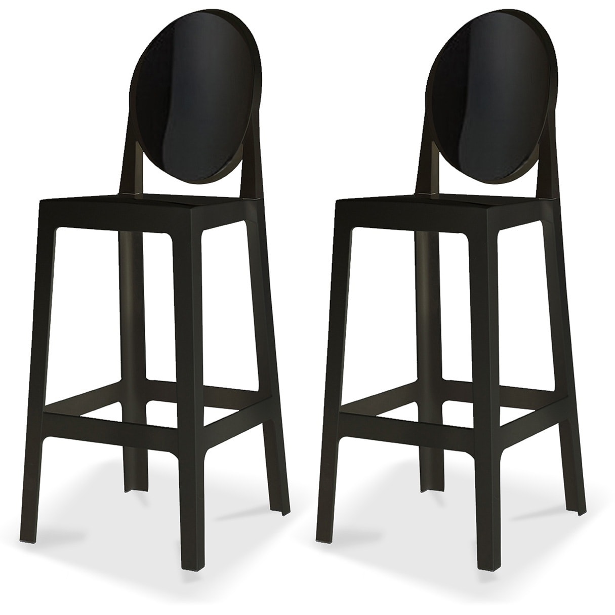 2Xhome Set Of Two 2 Clear 30 Seat Height Barstool Modern Plastic Chair Side Bar Stool Counter Stool Accent Stools Armless