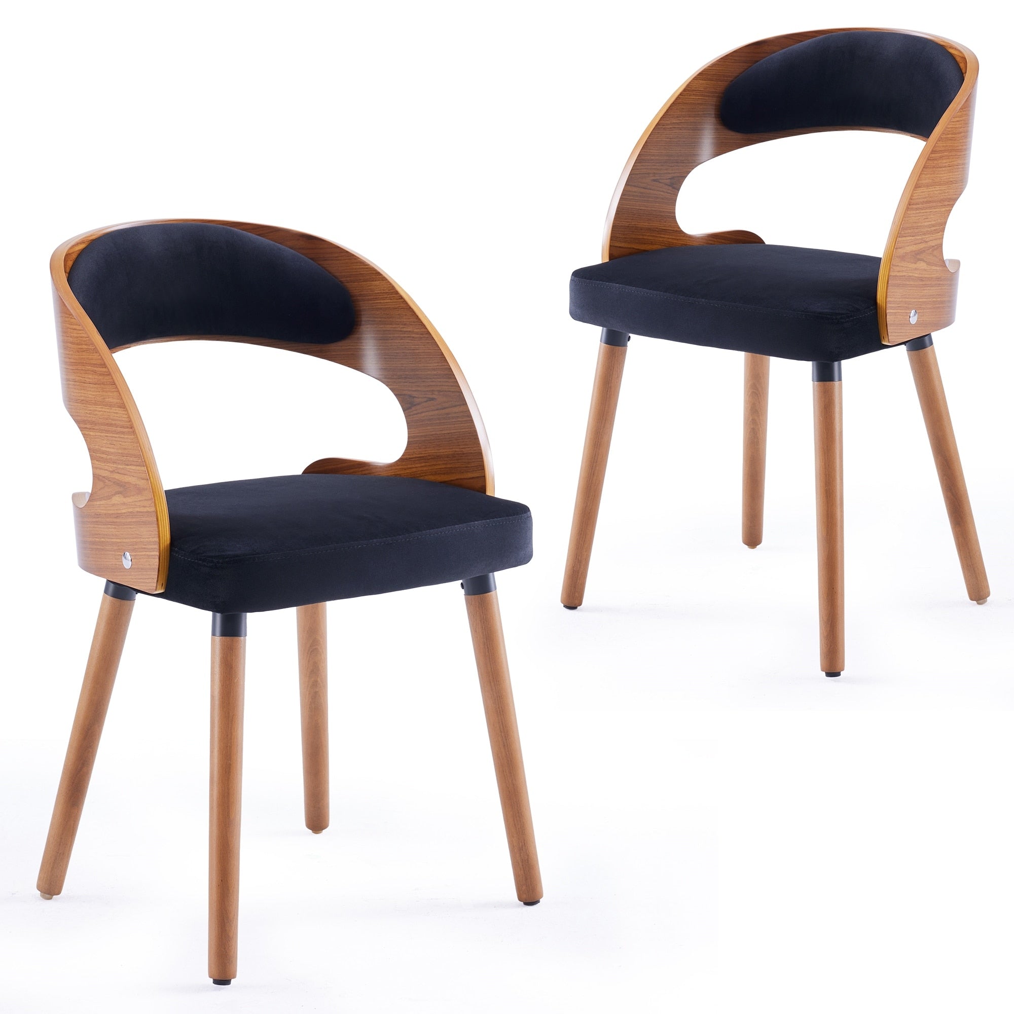 Set Of 2 Modern Upholstered Dining Chairs
