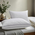 2 Pack Goose Feather Down Bed Pillow White