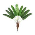Set Of 2 Real Touch Artificial Travelers Palm Leaf Stem Plant Greenery Foliage Bush 25In 25 L X 29 W X 4 Dp