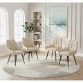 Set Of 2 Side Chair Dining Chair Kitchen Chair Leather Chair Flat Back Upholstered Chair Off White Chair