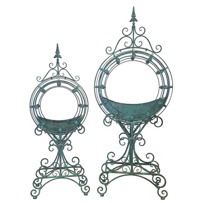 Set Of 2 Tall Tamar Iron Planters