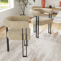 Set Of 2 Upholstered Dining Arm Chairs