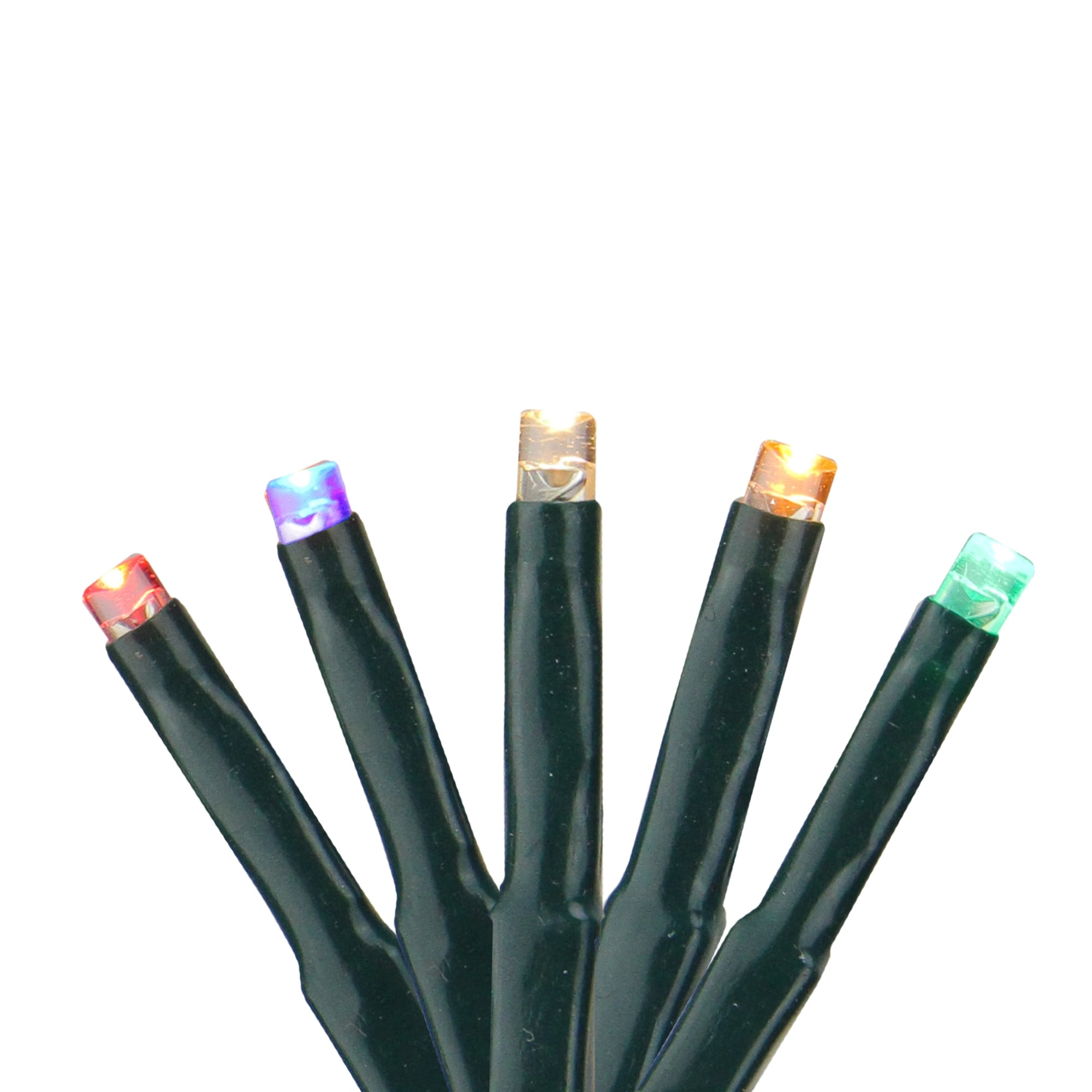 Set Of 200 Black Led Cluster Christmas Lights 19 Ft Green Wire N A