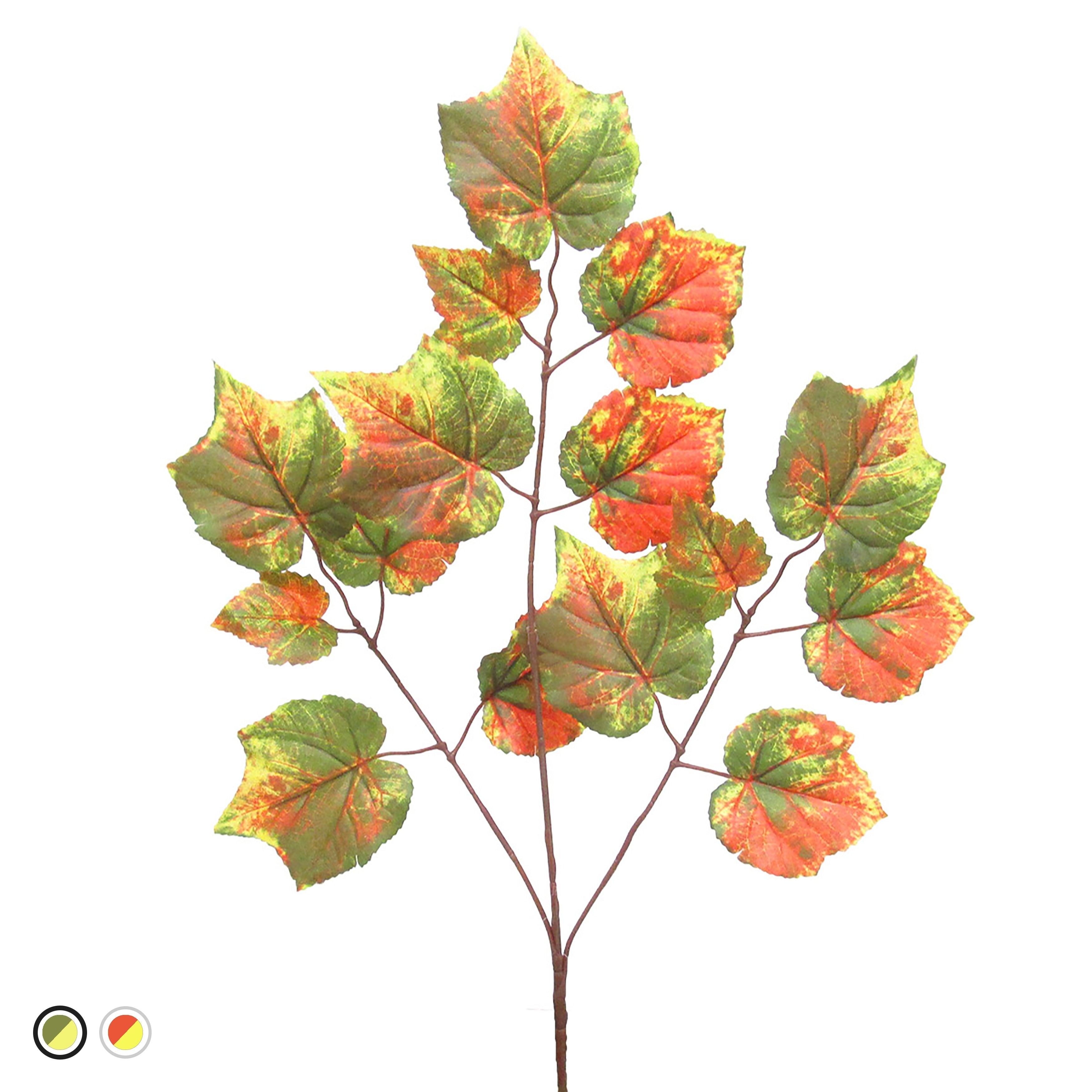 Set Of 24 Grape Leaf Stem Spray 23In