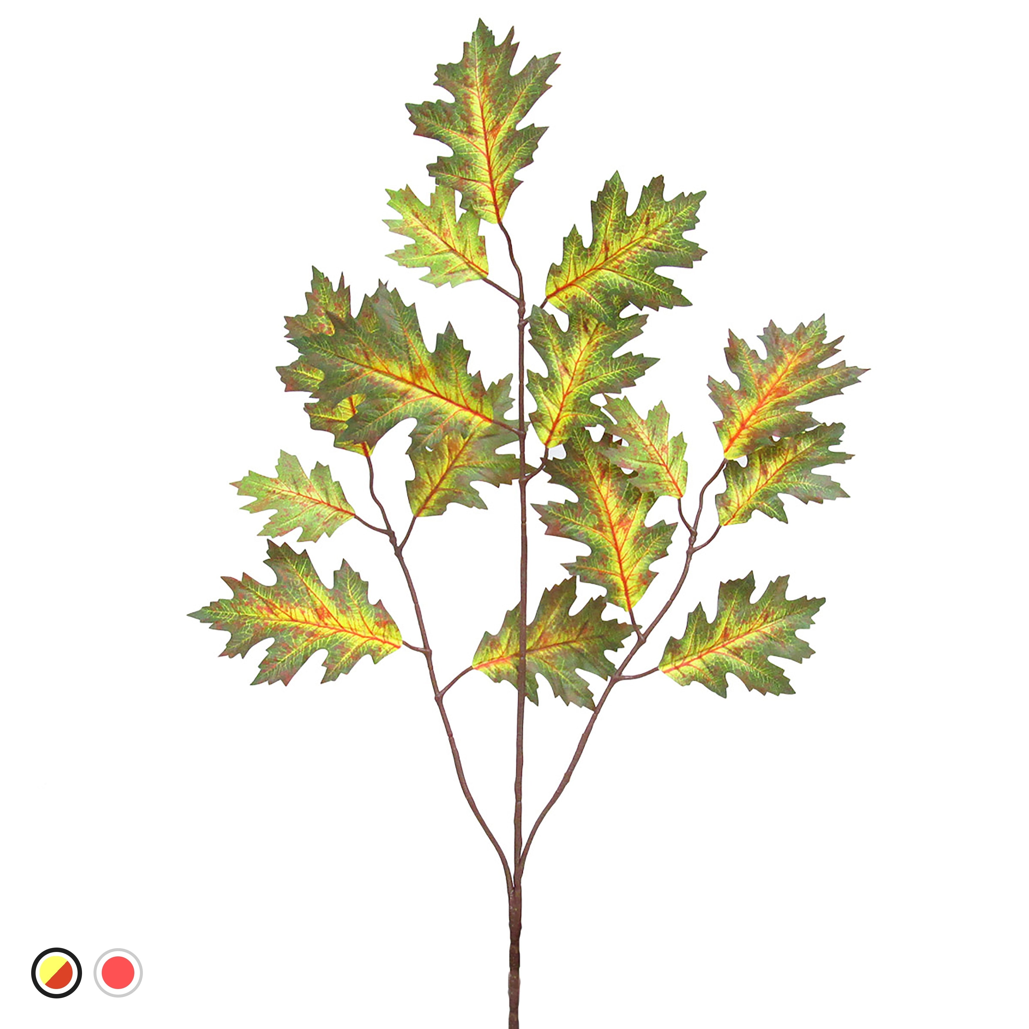 Set Of 24 Oak Leaf Stem Spray 23In
