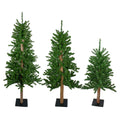 Set Of 3 Alpine Artificial Christmas Trees 3 4And 5 Unlit 5 Foot