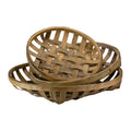 Set Of 3 Brown Woven Baskets 23.75